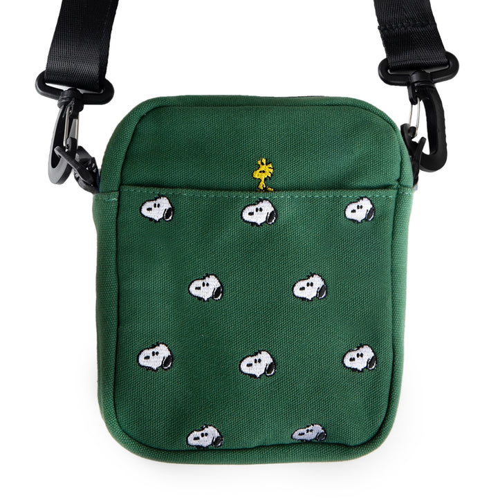 Peanuts®- Snoopy Embroidered Crossbody Bag- Forest Green