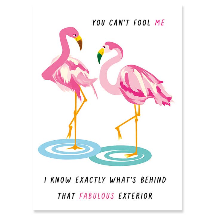 Pals Flamingos Birthday Card - Just Fabulous Palm Springs