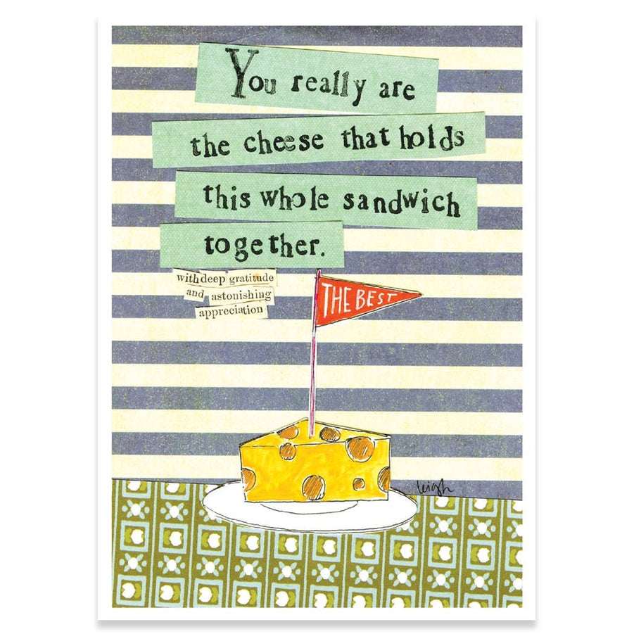 The Cheese Thank You Greeting Card - Just Fabulous Palm Springs