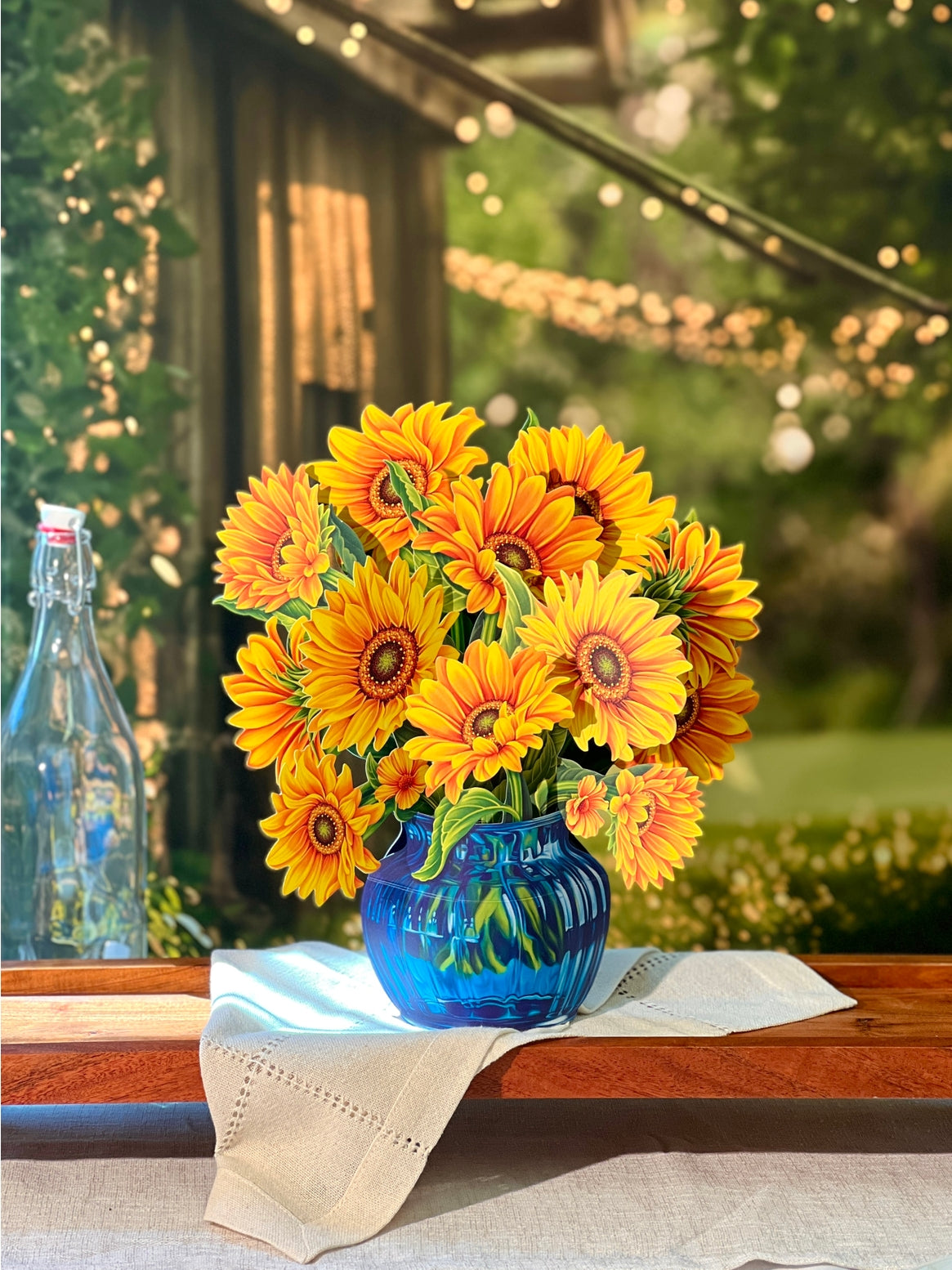 Sunflowers New Vase Pop Up Card