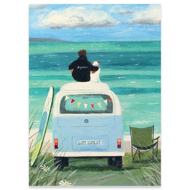 Vw Bus Birthday Card - Just Fabulous Palm Springs