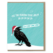 Fa La La Ca-Caw Crow Holiday Card