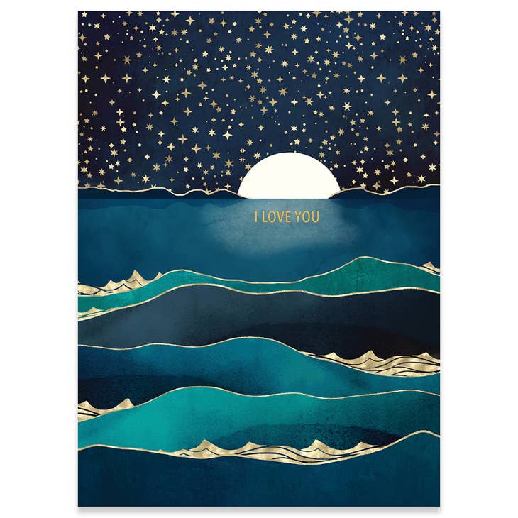 Moonlit Stars Anniversary Greeting Card - Just Fabulous Palm Springs