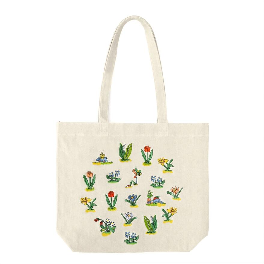 Richard Scarry® - Lowly Worm Floral Embroidered Tote