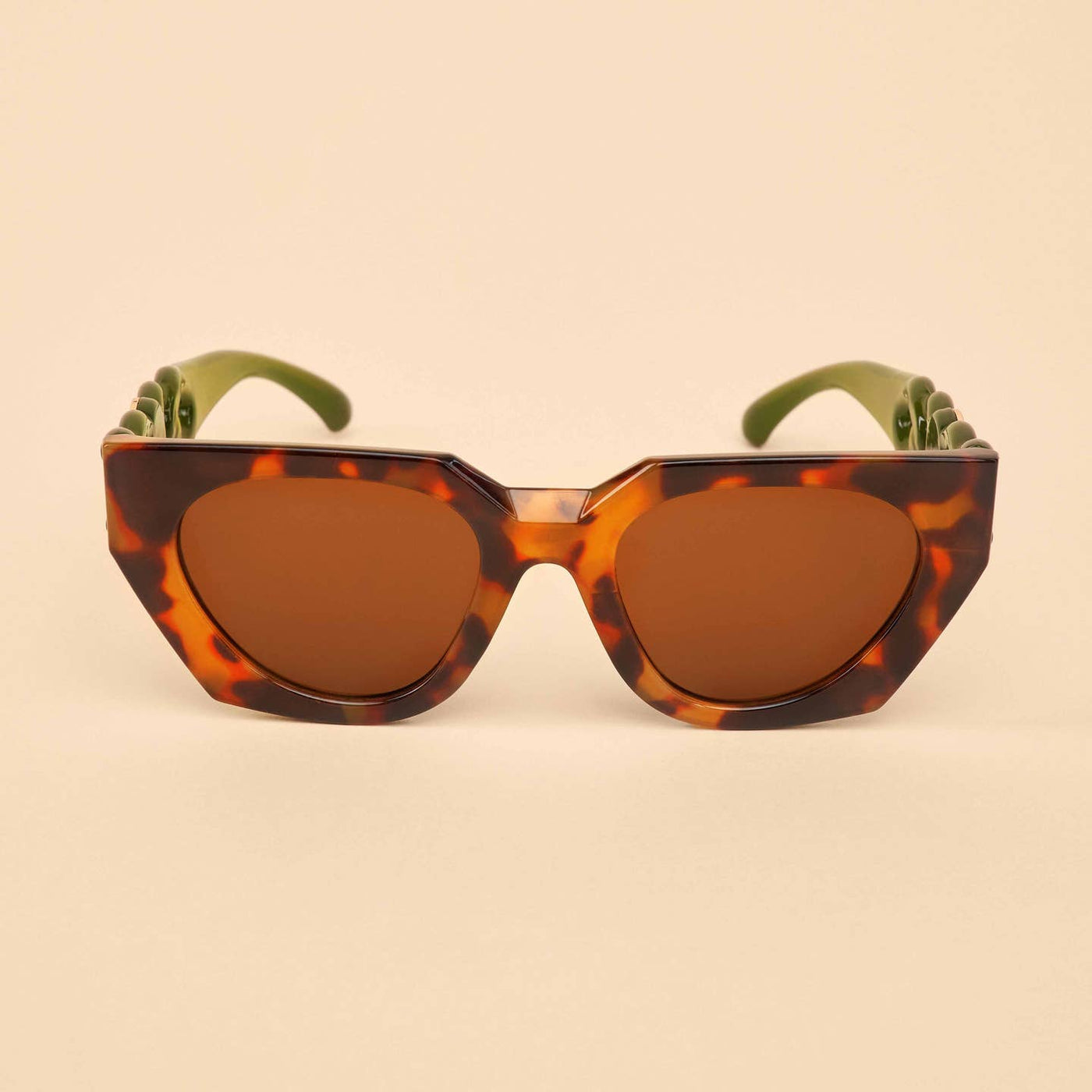 Zelia Luxe Sunglasses - Tortoiseshell/Olive