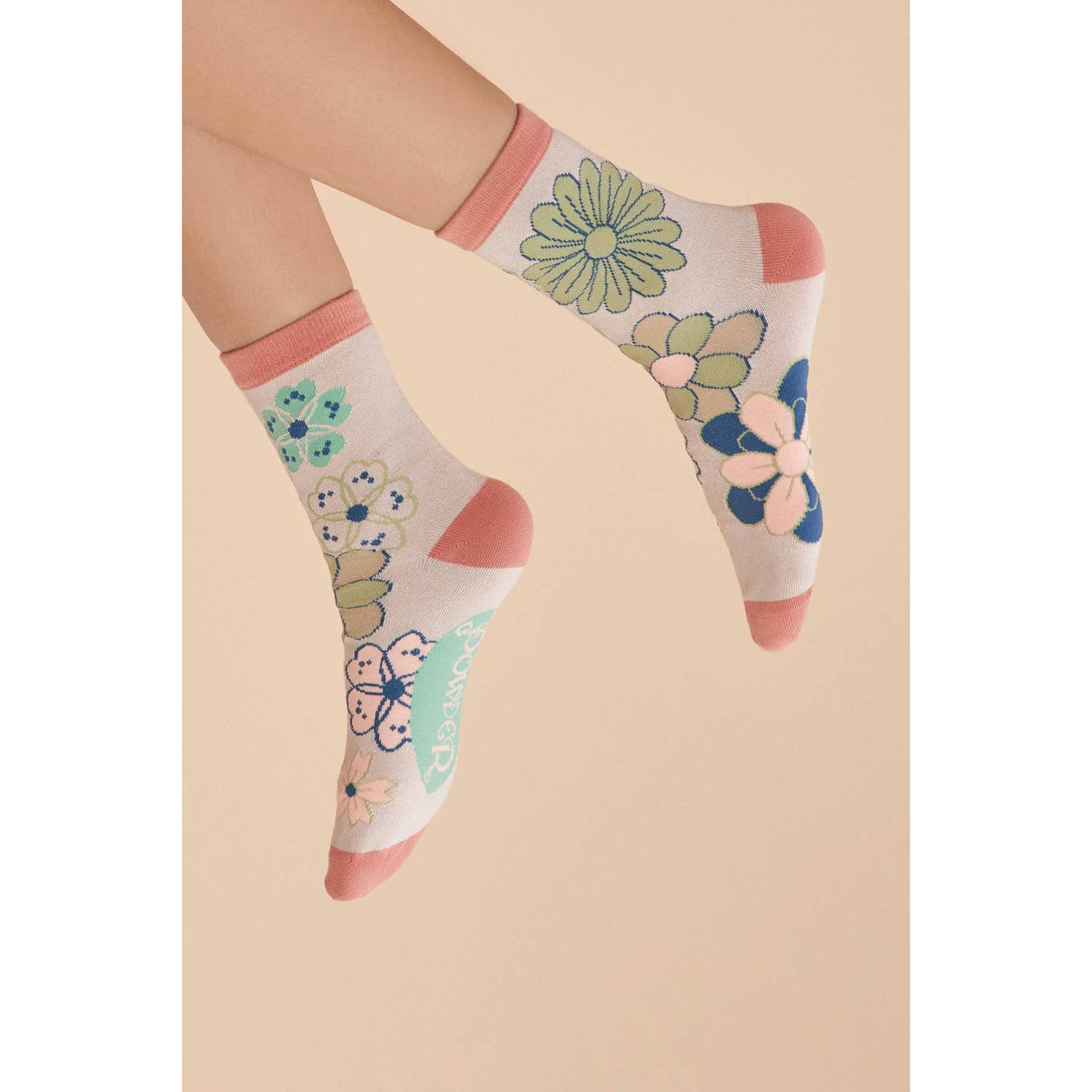 70's Kaleidoscope Floral Ankle Socks