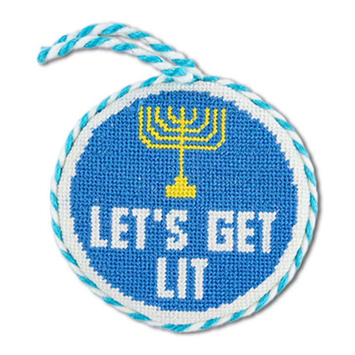 Needlepoint Ornament - Let's Get Lit