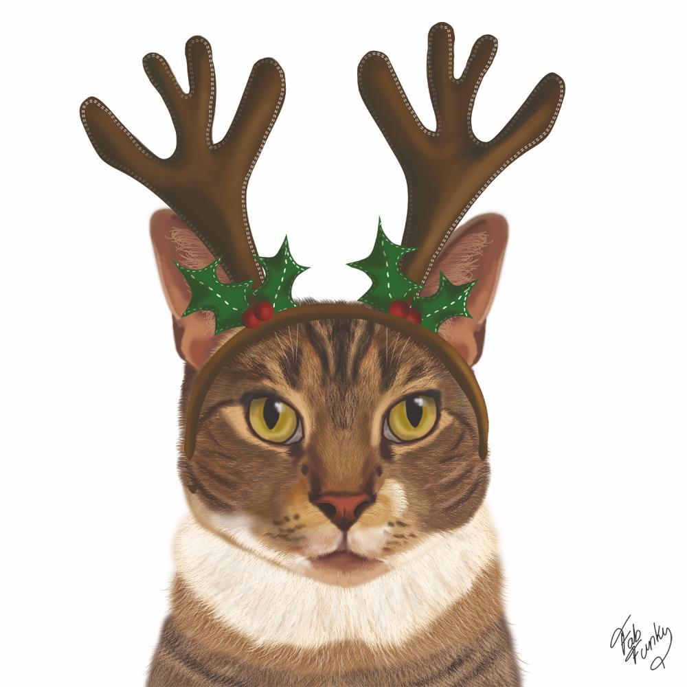 Reindeer Kitty Beverage Napkins