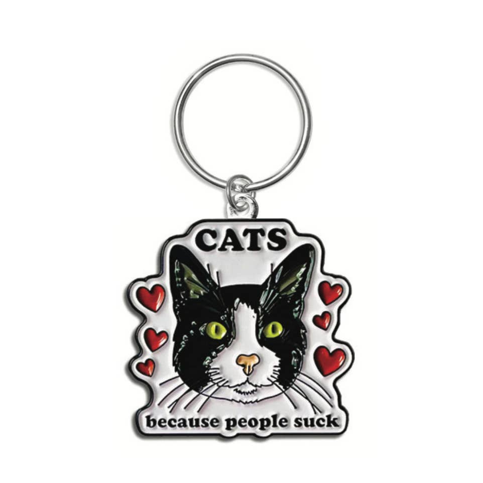 Keychain: Cats Because People Suck