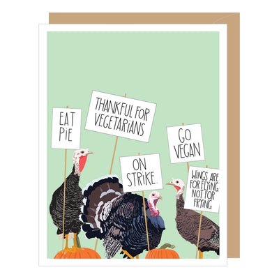 Vegan Turkeys Thanksgiving Card