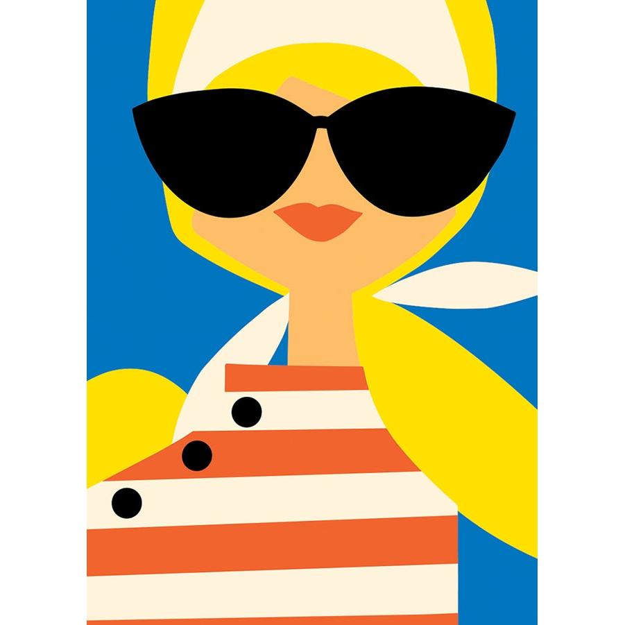 Stripe Girl Birthday Card - Just Fabulous Palm Springs