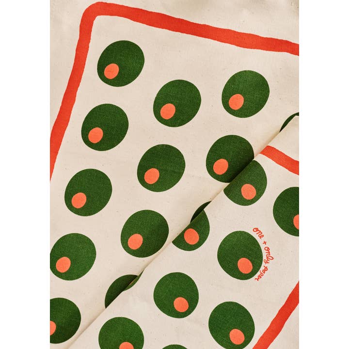 Dirty Martini Olive Cotton Tea Towel