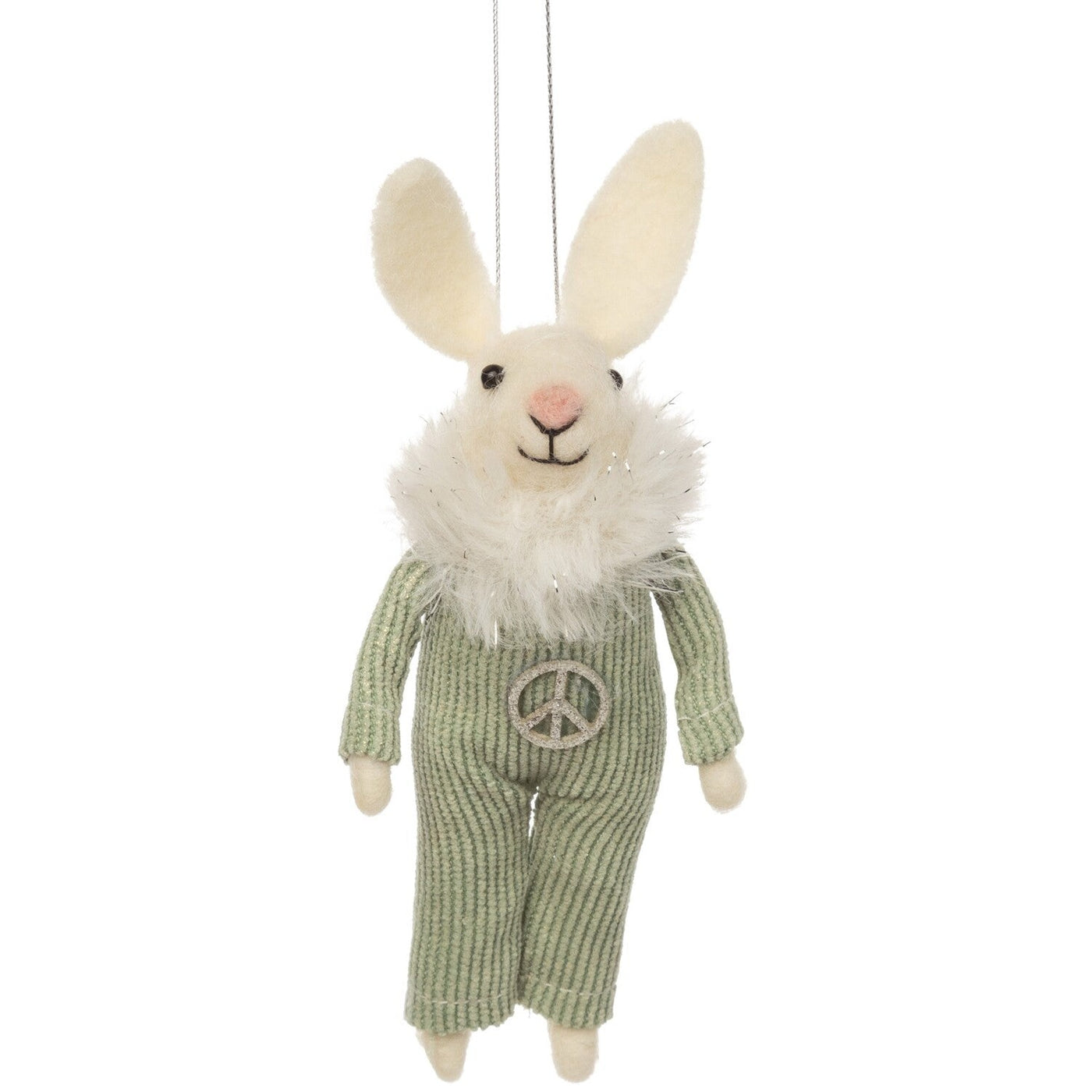 Retro Felt Bunny Ornament