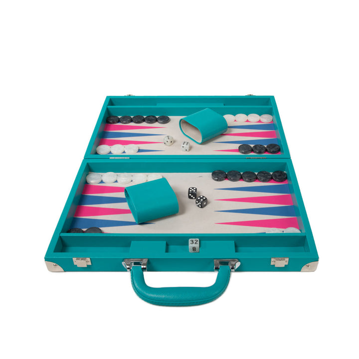 Ellen Backgammon Set - Teal - Just Fabulous Palm Springs