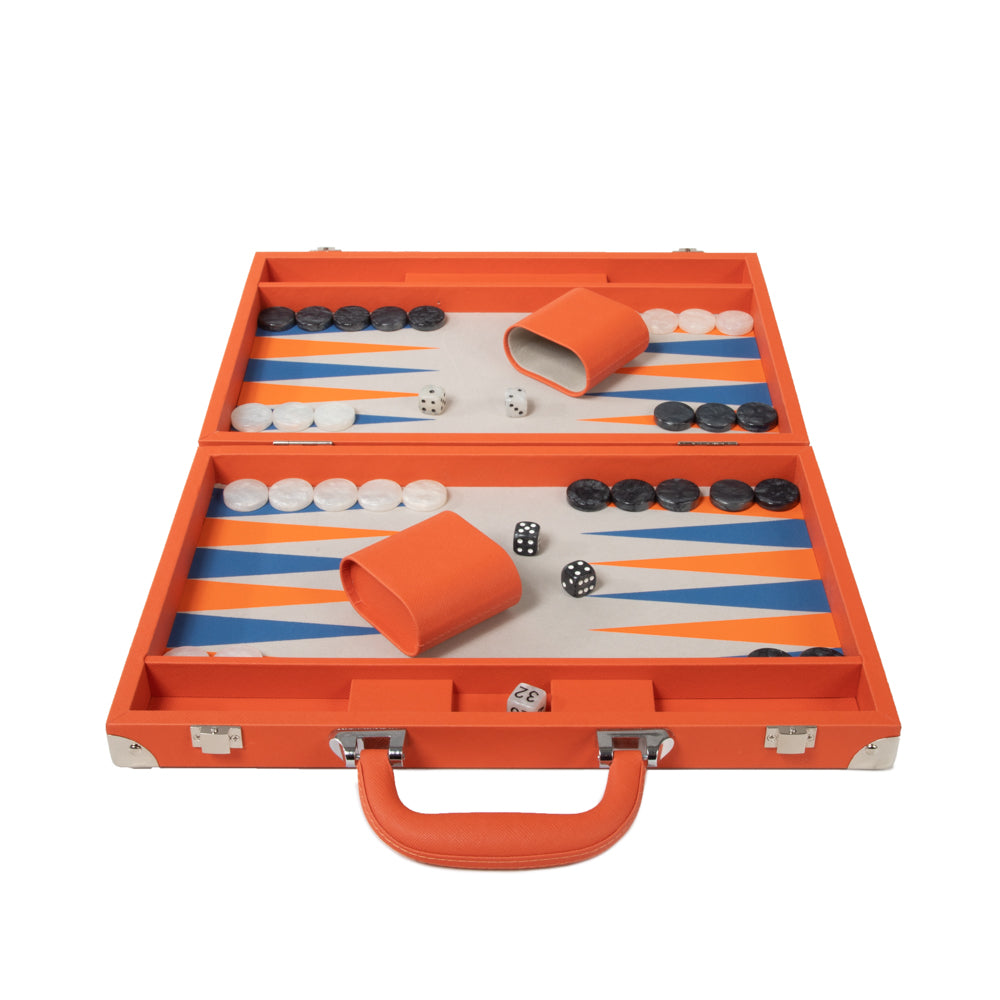Ellen Backgammon Set - Orange - Just Fabulous Palm Springs
