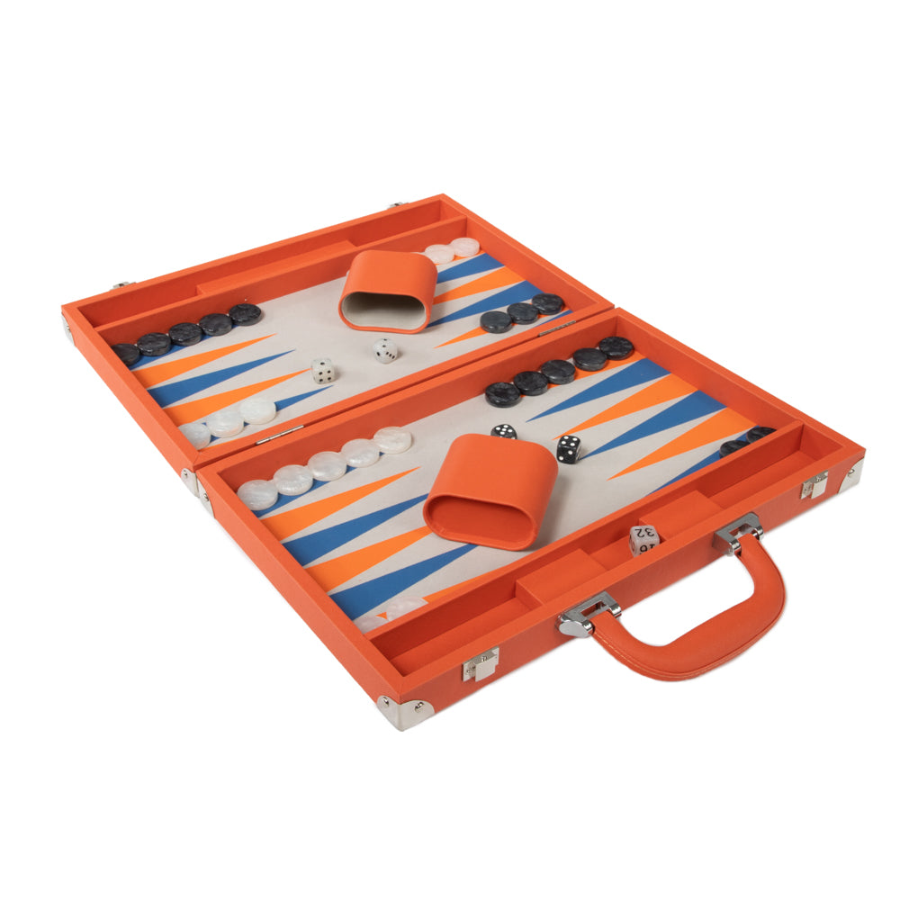 Ellen Backgammon Set - Orange - Just Fabulous Palm Springs