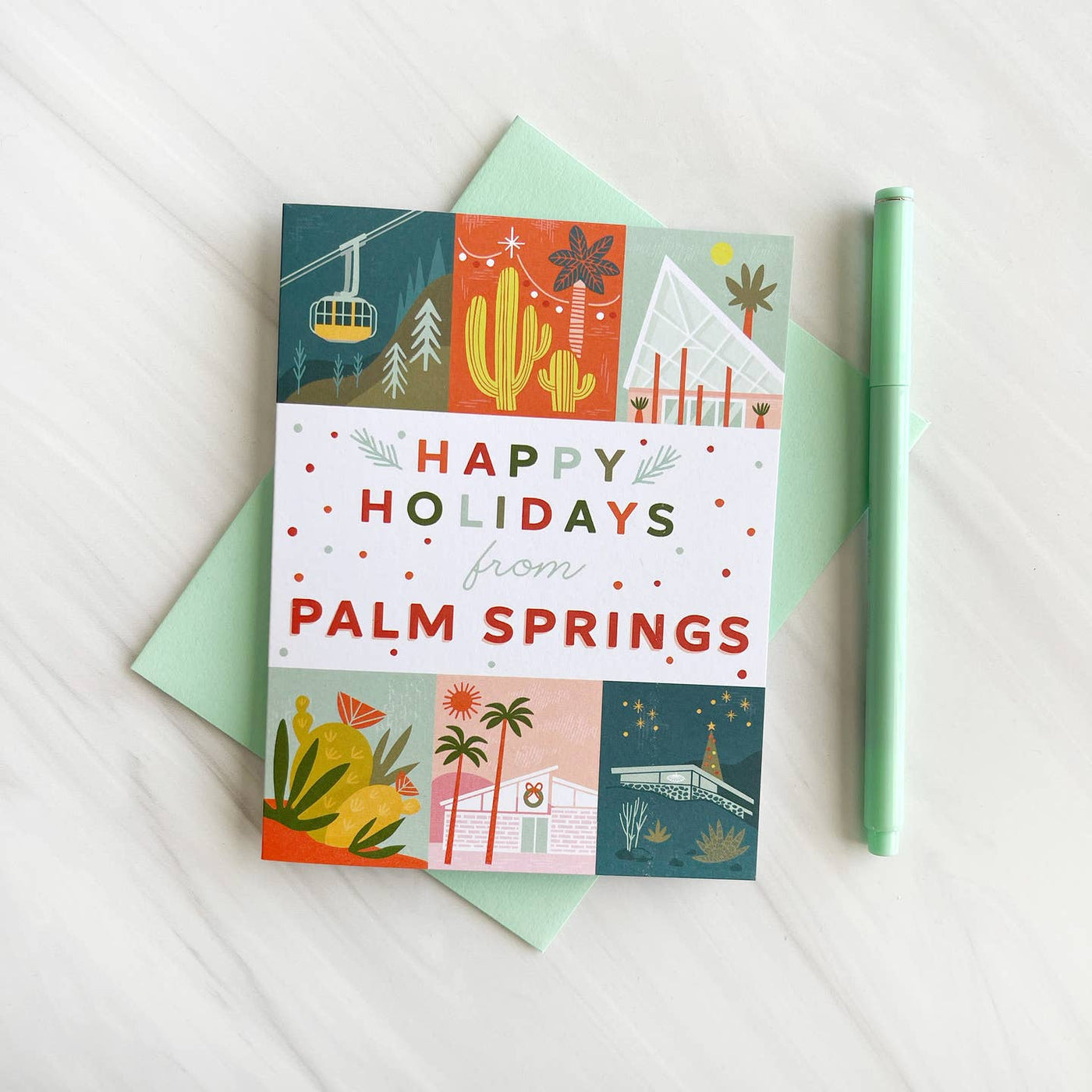 Happy Holidays From Palm Springs Holiday Card