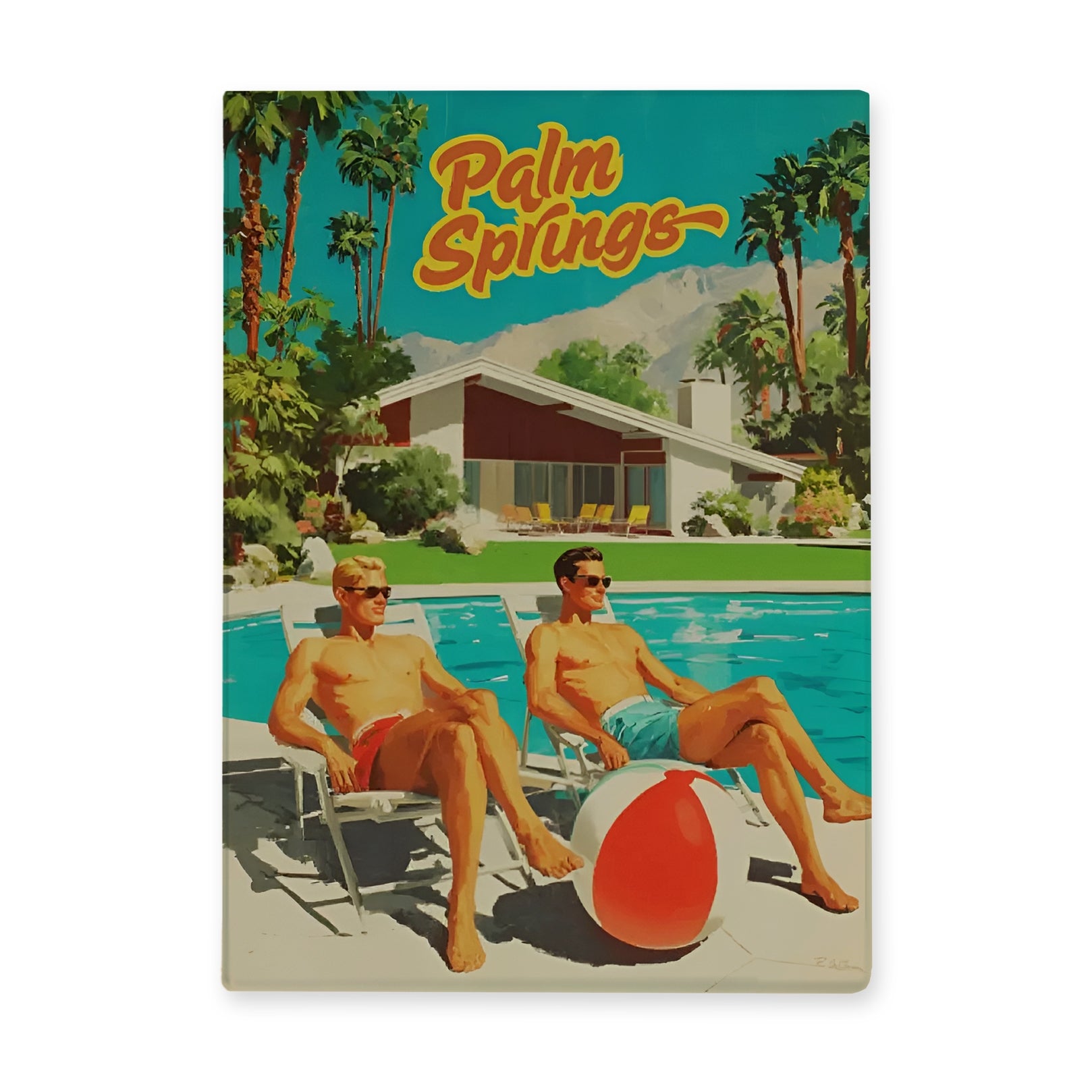 Boys Palm Springs Cutting Board