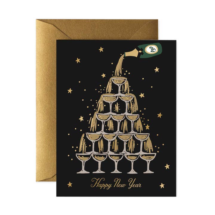 Champagne New Year Holiday Card