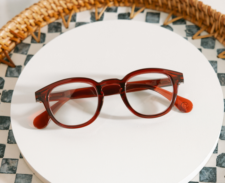 Asher Reading Glasses - Cranberry