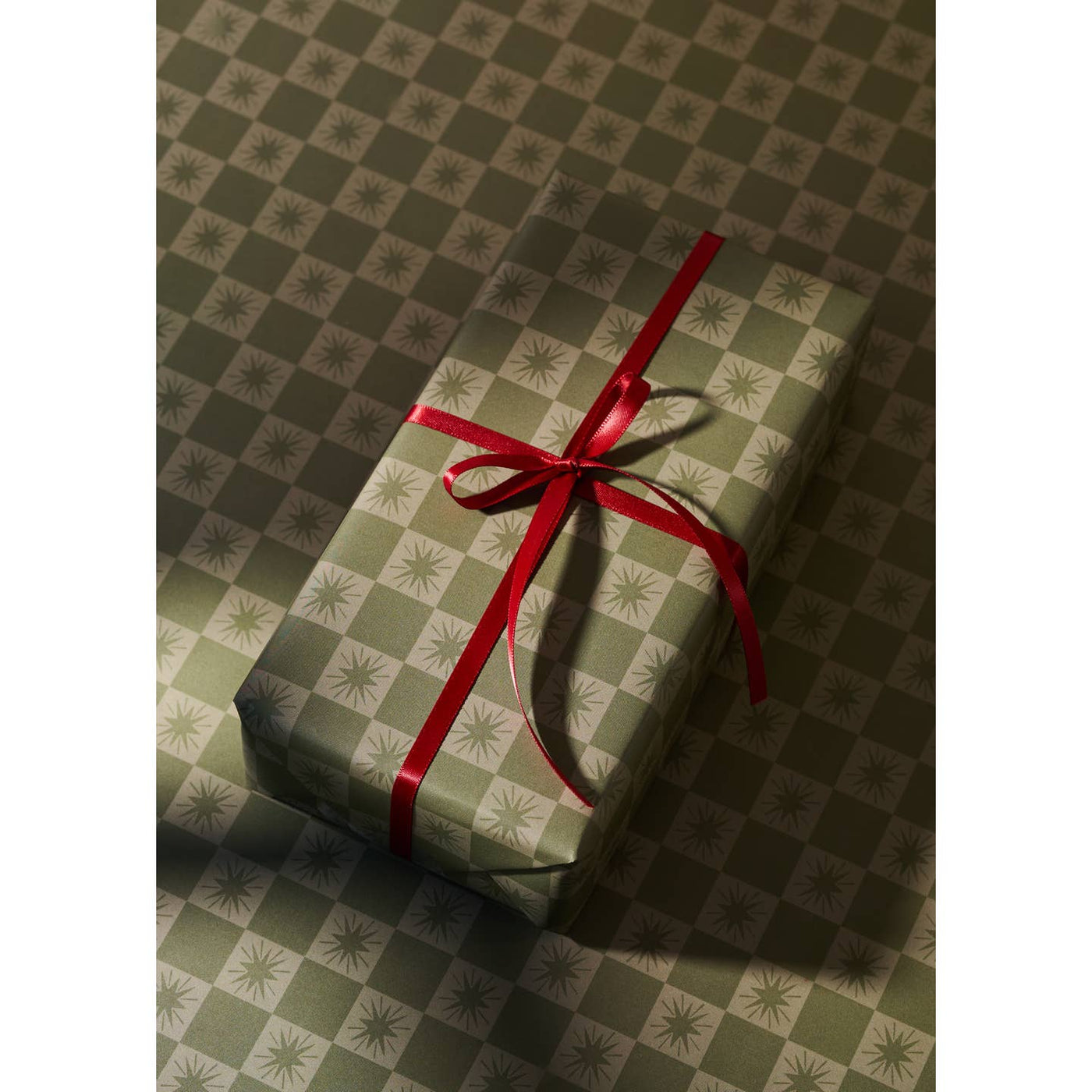 Dalmatian And Star Checked Double Sided Wrapping Paper