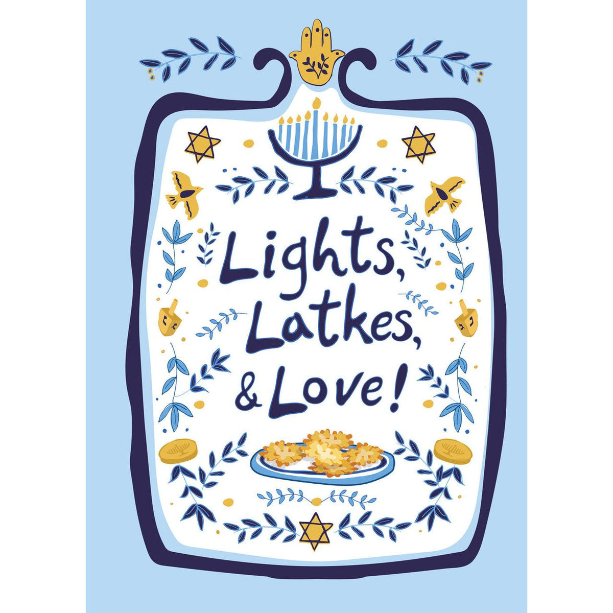 Lights, Latkes & Love Hanukkah Card - Just Fabulous Palm Springs