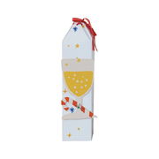 Handmade Paper Wine Gift Box With 3D Cocktail - Yellow
