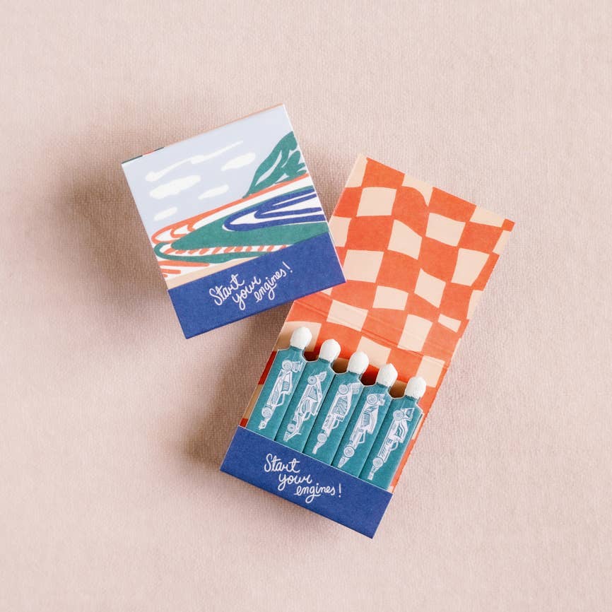 Race Car Printed Matchbook