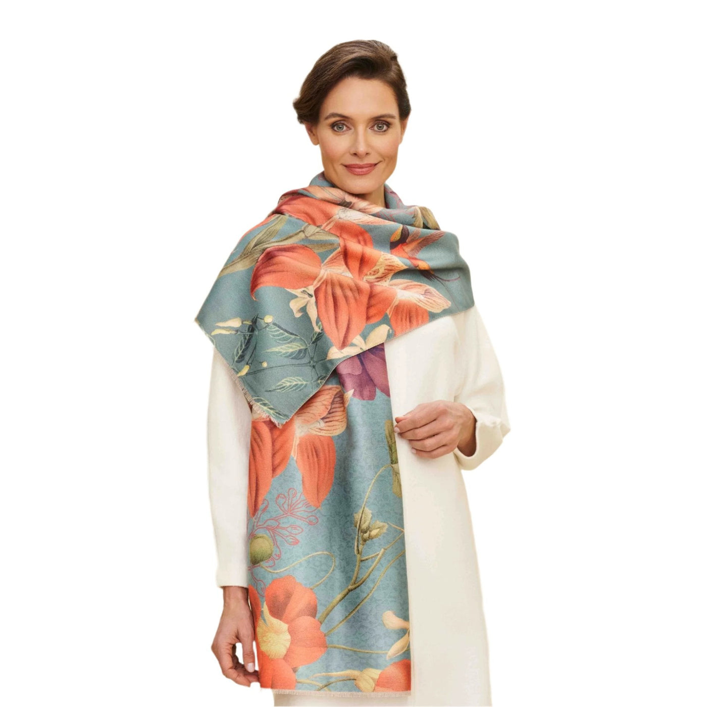 Hummingbird At Dusk Luxury Print Scarf