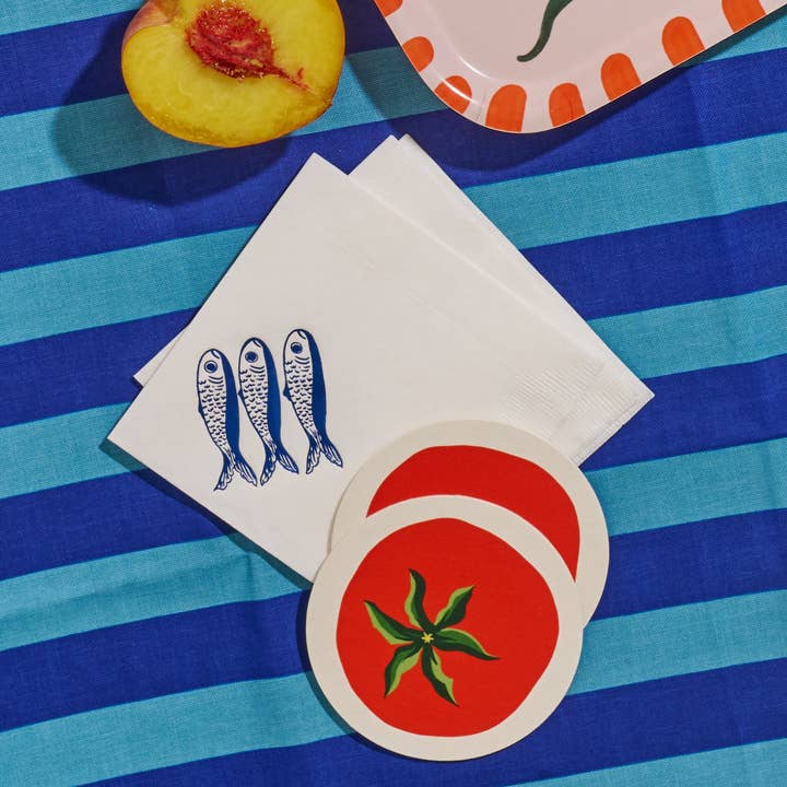 Tomato Coasters Set - Set Of 4