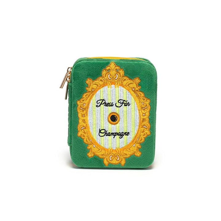 Press For Champagne Velvet Jewelry Zip Case