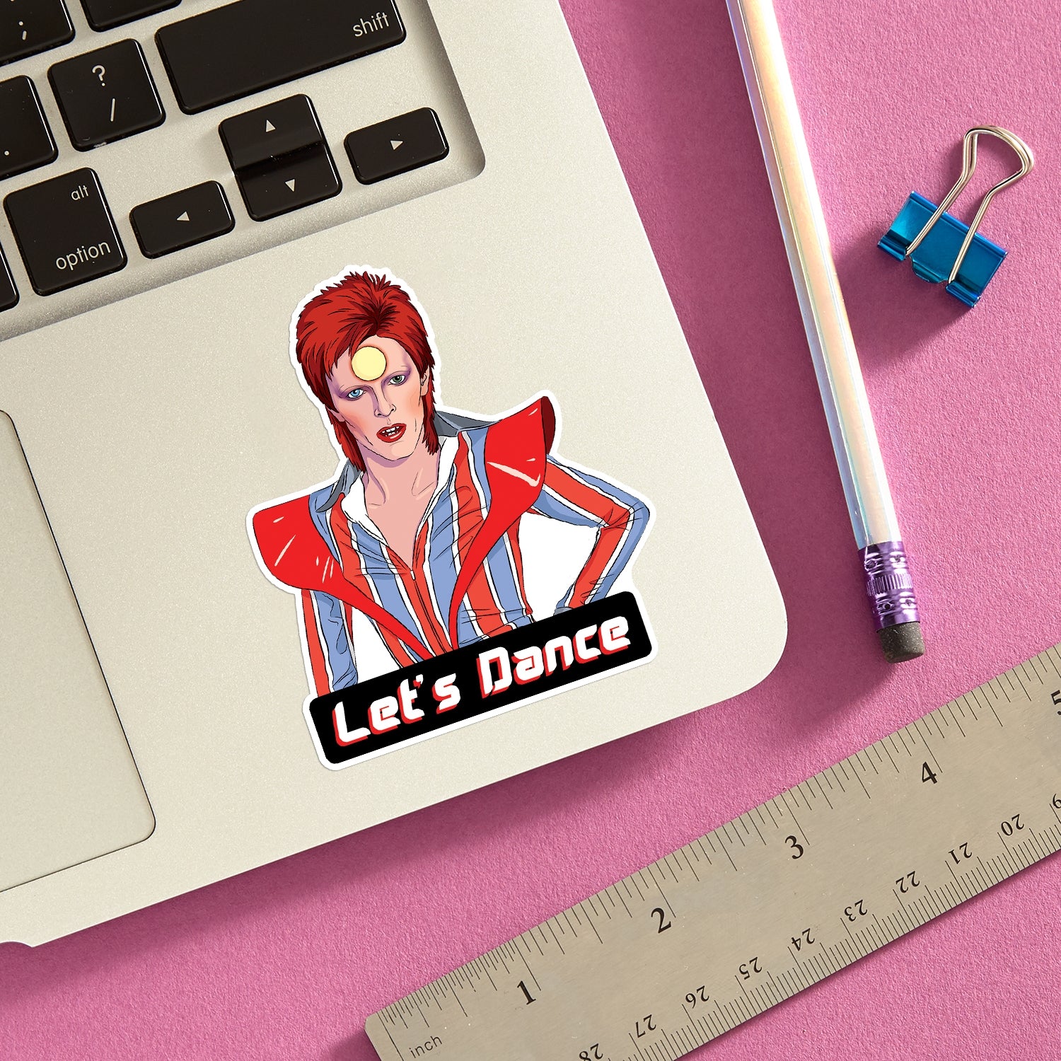 Die Cut Sticker: Bowie Let's Dance