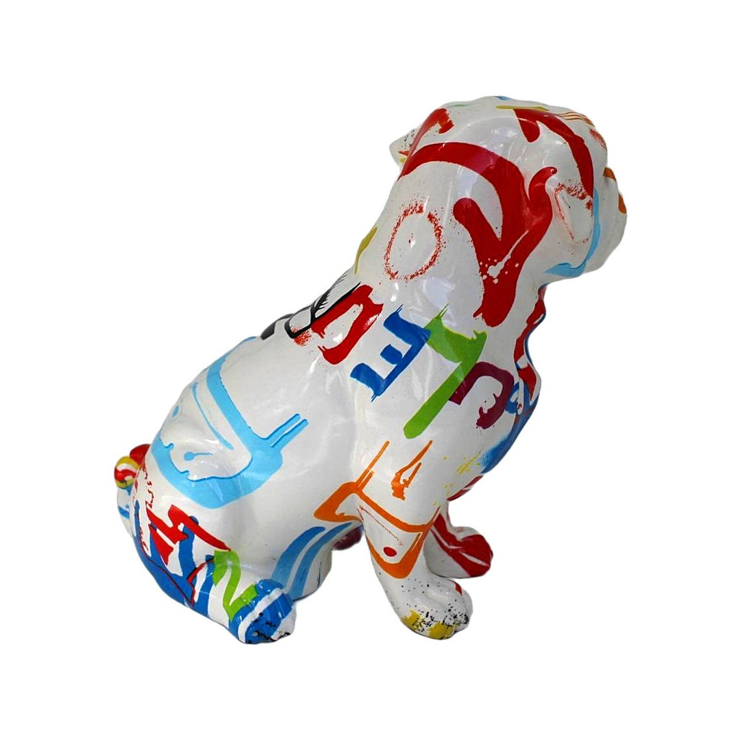 Sitting Happy Bulldog - 7" Tall