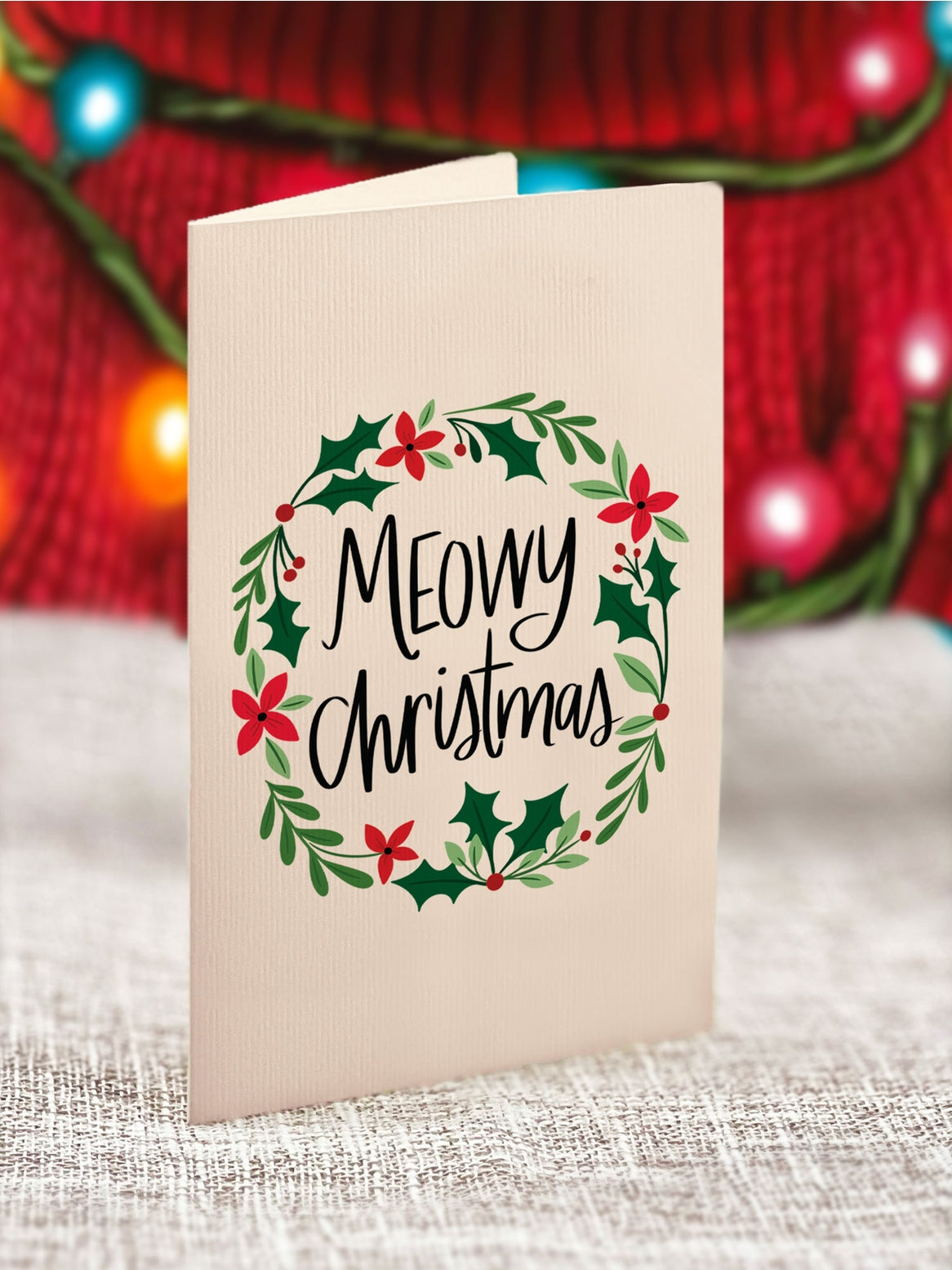 Mini Christmas Kitten Pop Up Card
