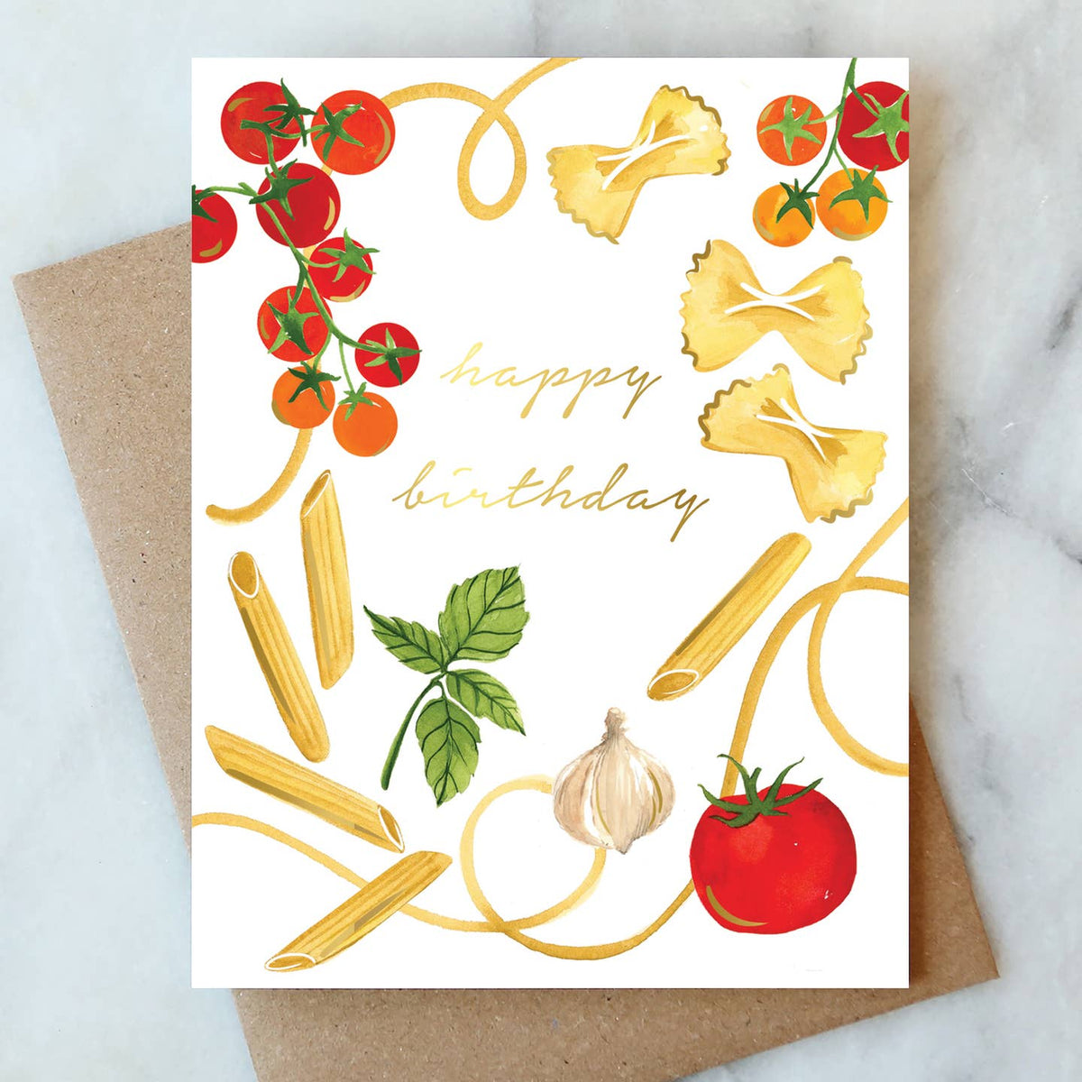 Pasta Party Birthday Card - Just Fabulous Palm Springs