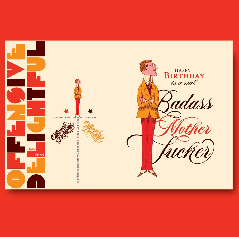 Badass Guy Birthday Card - Just Fabulous Palm Springs