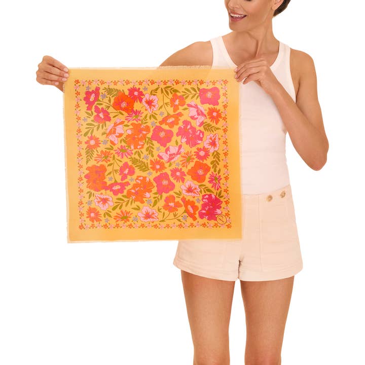 Sketched Florals Cotton Bandana