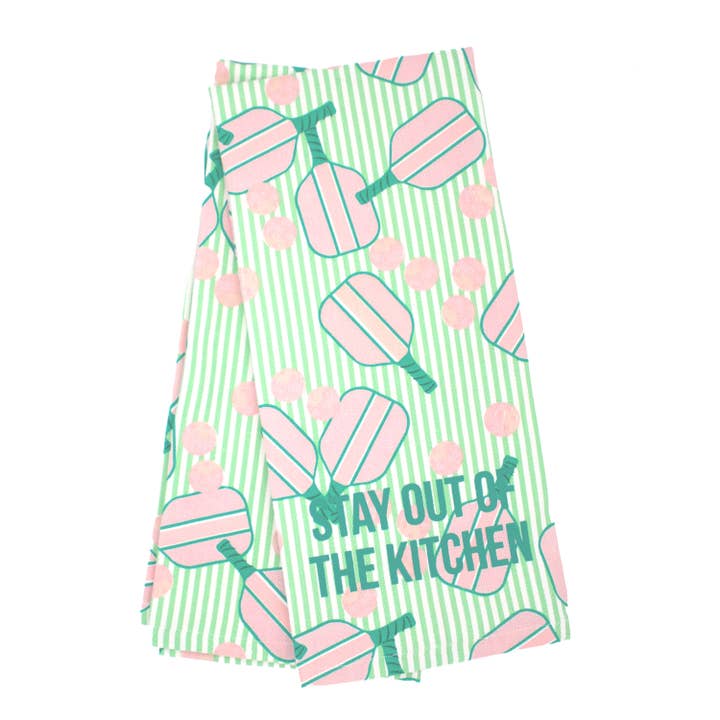 Pickleball Striped Kitchen Towel Set