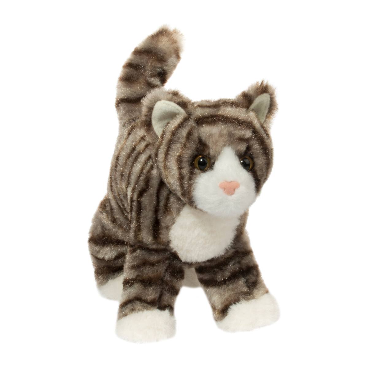 Zigby Gray Striped Cat 8" Plush Toy