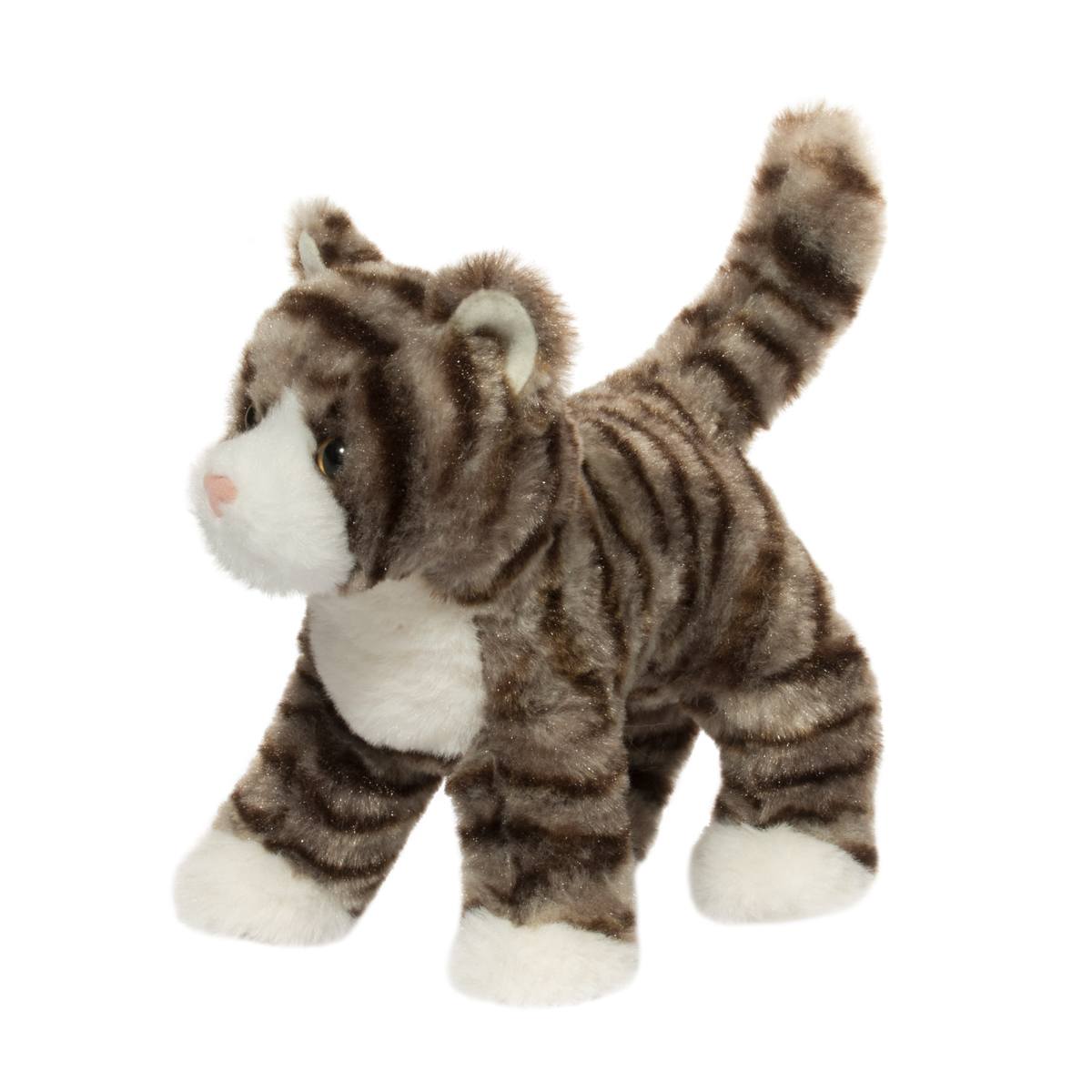 Zigby Gray Striped Cat 8" Plush Toy