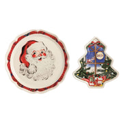 Santa Tree Scene Platter Set