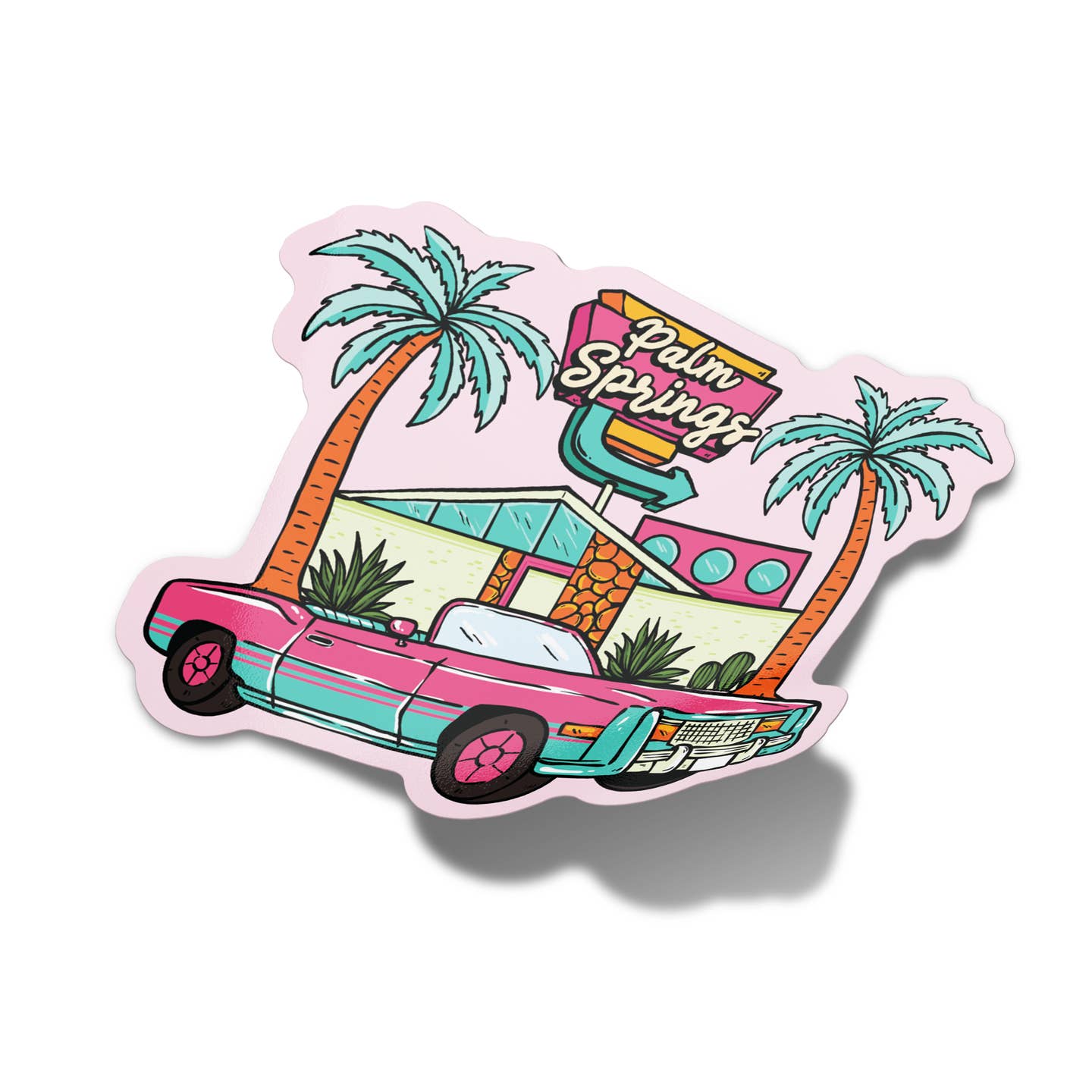 Sticker: Retro Palm Springs - Just Fabulous Palm Springs