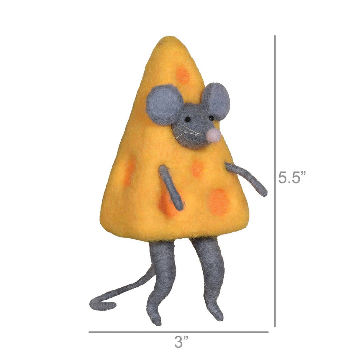 Cheese Mouse Felt Ornament
