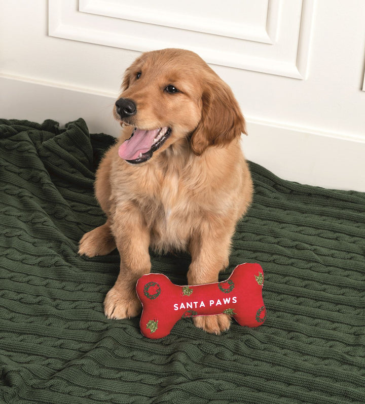 Embroidered Dog Bone - Fa La La