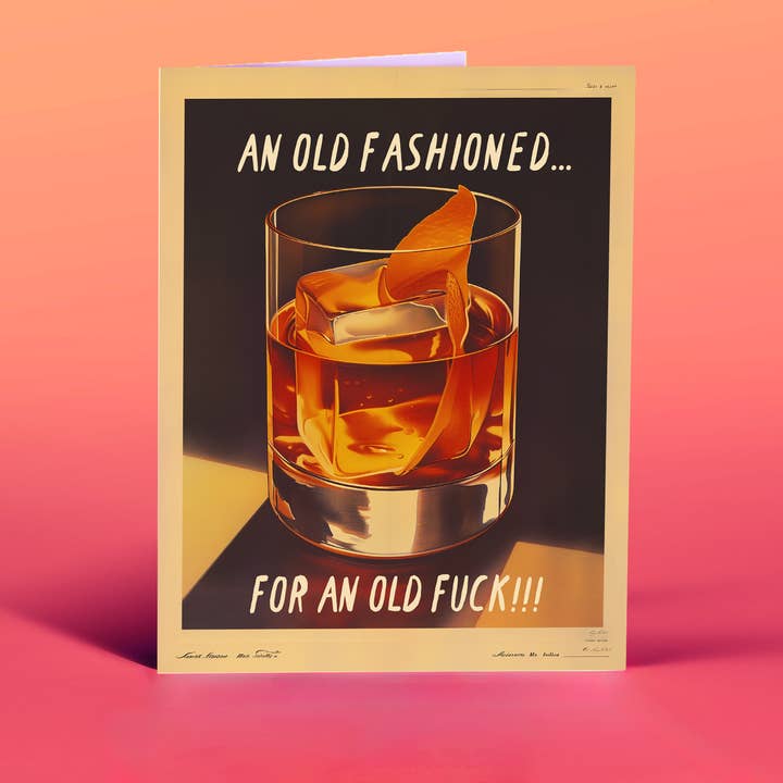 Old Fashioned Birthday Card - Just Fabulous Palm Springs
