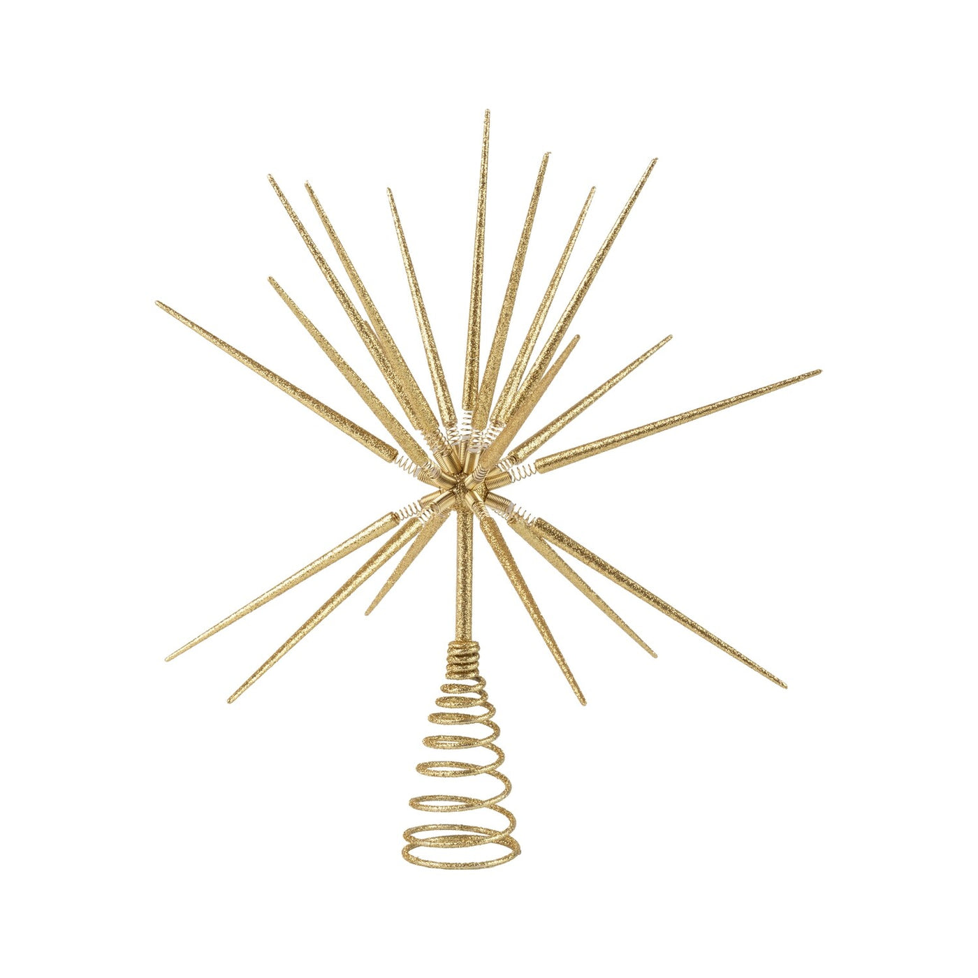 Gold Glitter Wire Collapsible Tree Topper