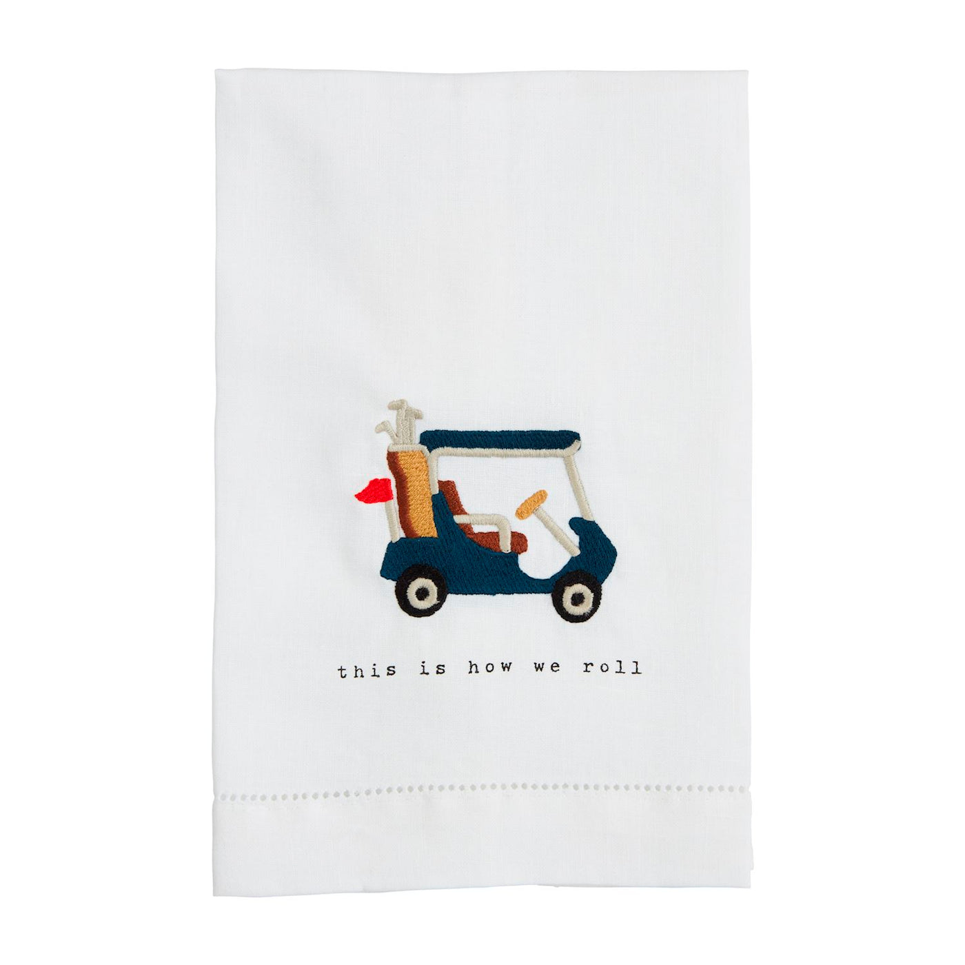 Golf Cart Icon Embroidered Towel