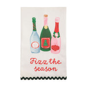 Fizz Season Holiday Glitter Tea Towel