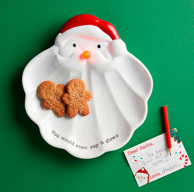 Light Up Santa Plate Set