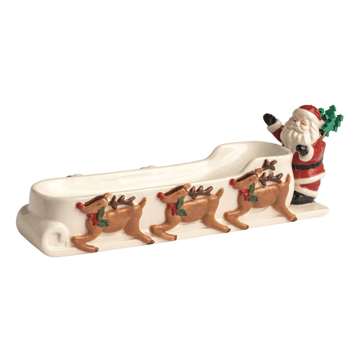 Santa Sleigh Cracker Dish